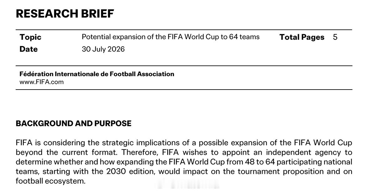 阿根廷球迷俱乐部  ⚽️国际足联正式宣布将于8月14日讨论将2030世界杯扩军至