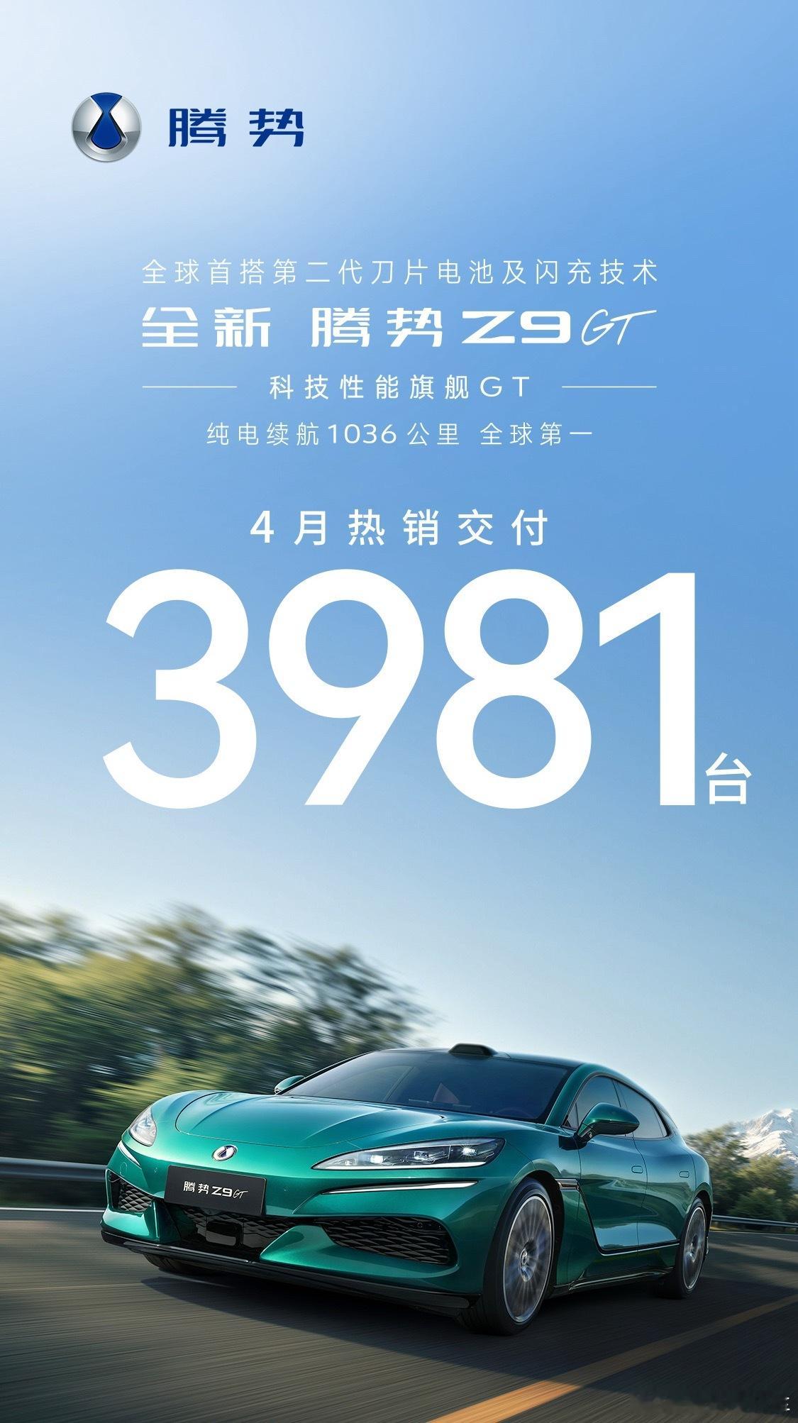 腾势Z9GT 4月交付3981台，这个数字放在豪华旗舰GT市场，含金量确实够高。