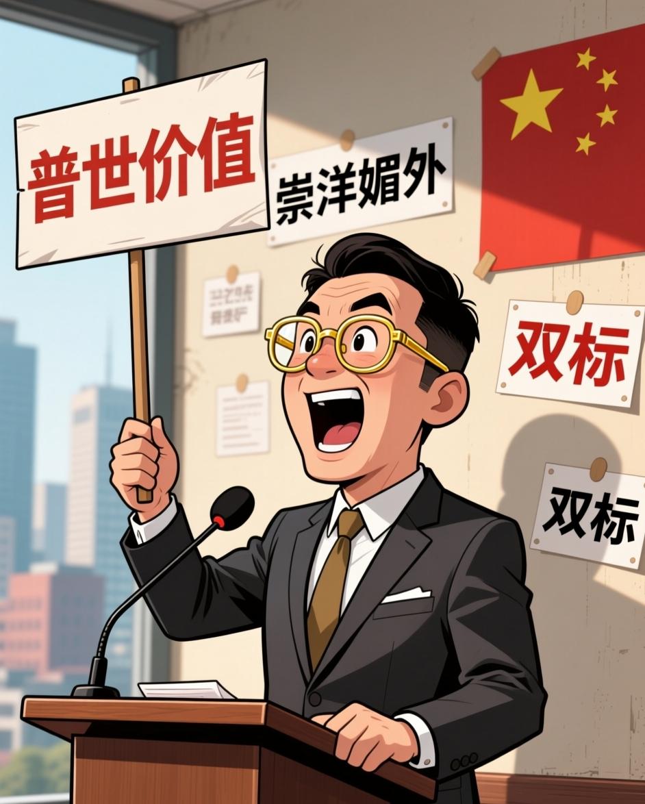 某些人“言”与“行”之间存在巨大鸿沟。他能用犀利的语言批判社会、讽刺他人，然而当