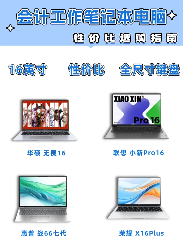 会计工作笔记本电脑选哪款？这篇告诉你！