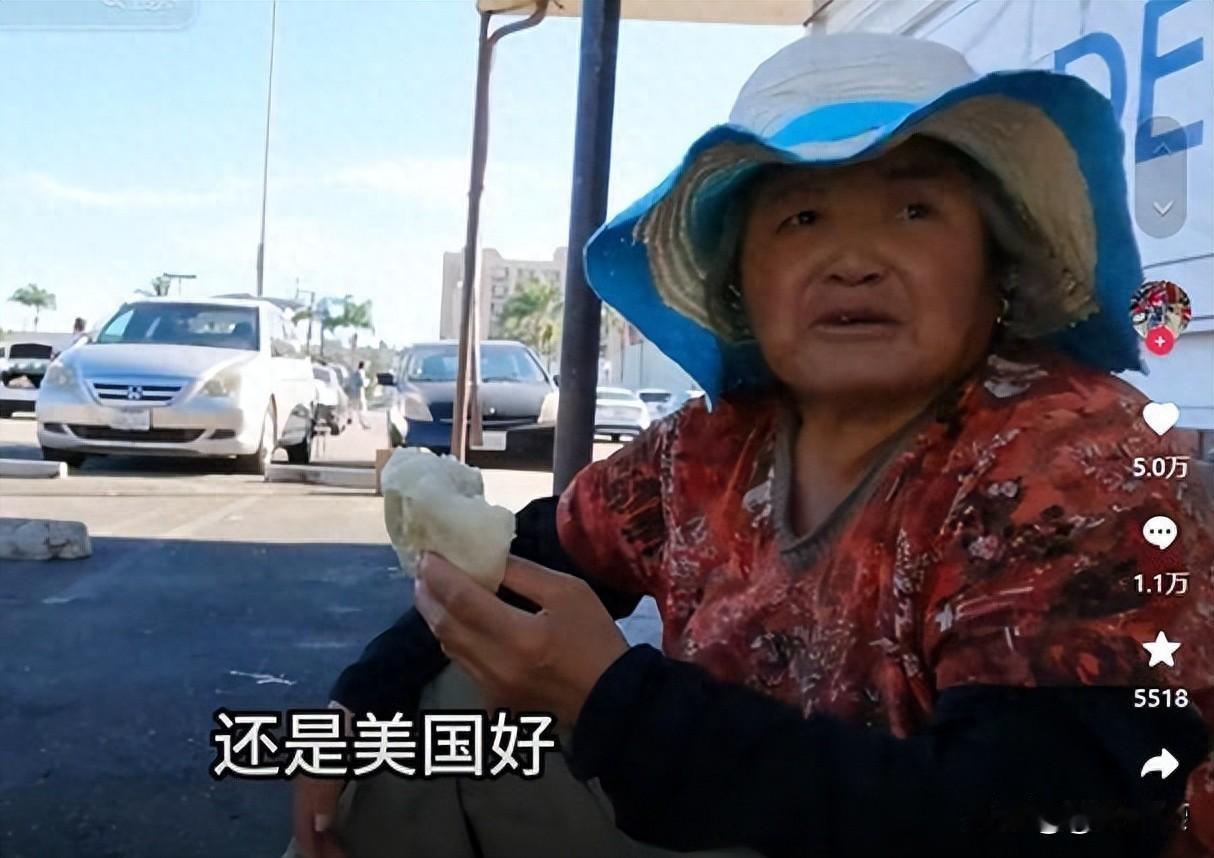 东北67岁大妈在美国捡破烂，一天赚5美元，被采访时却声称美国好！[嘘]
本该在家