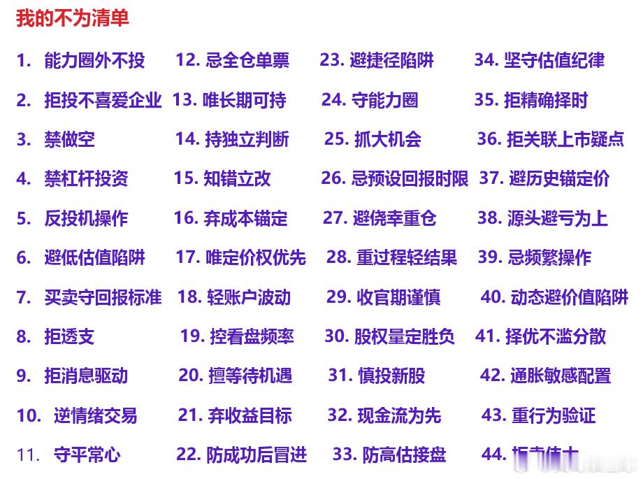 不为清单 