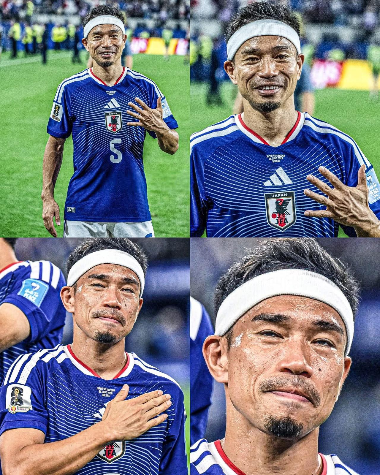 你做到了，传奇!
长友佑都下场时，泪水无法抑制。39岁的他，已经第五次在世界杯上