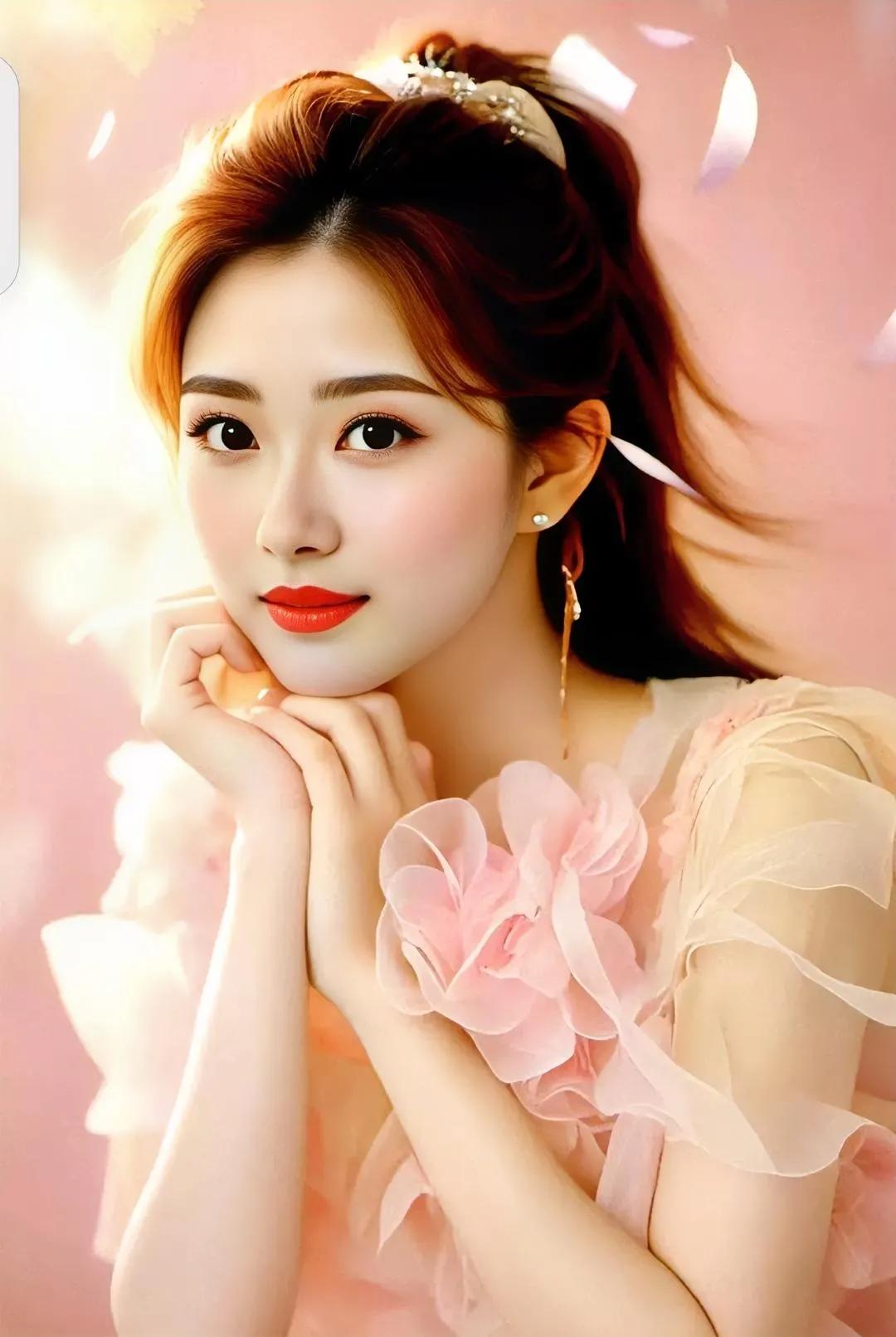 梦幻粉嫩少女，温柔如花！🌸💖梦幻般的美少女 唯美流光美人