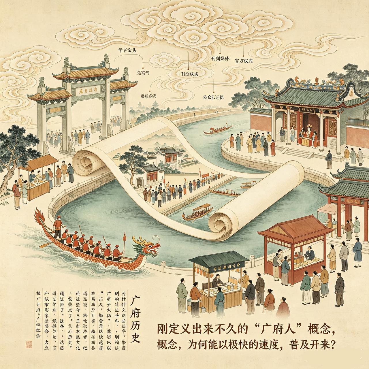 这些年，“广府为中原移民”的概念，后来居上。以至于，甚至代替了宋朝珠玑巷移民，本