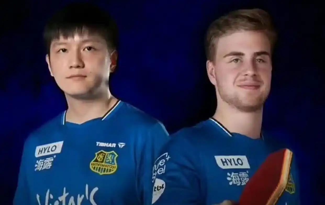 【巴黎奥运会乒乓球男单冠亚军，并肩作战】樊振东昨天在欧冠比赛中，3-2逆转击败法