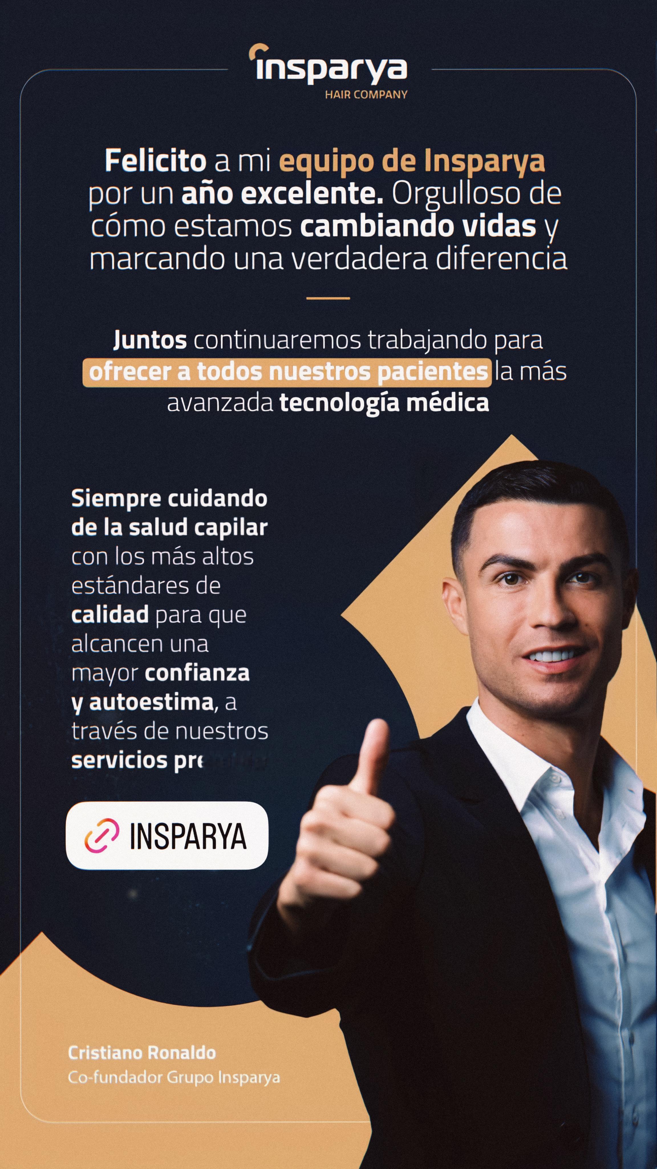 C罗  超话年度竞耀时刻  📸 ins更新快拍，许久未见的植发硬广   