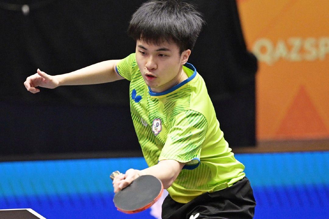 刚刚结束了一场WTT新加坡大满贯资格赛第二轮，男单世界排名第76位的中国台北选手