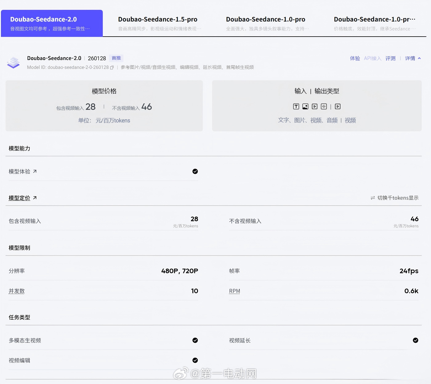 字节跳动的Seedance 支持图像、视频、音频等多种模态作为参考输入生成视频，