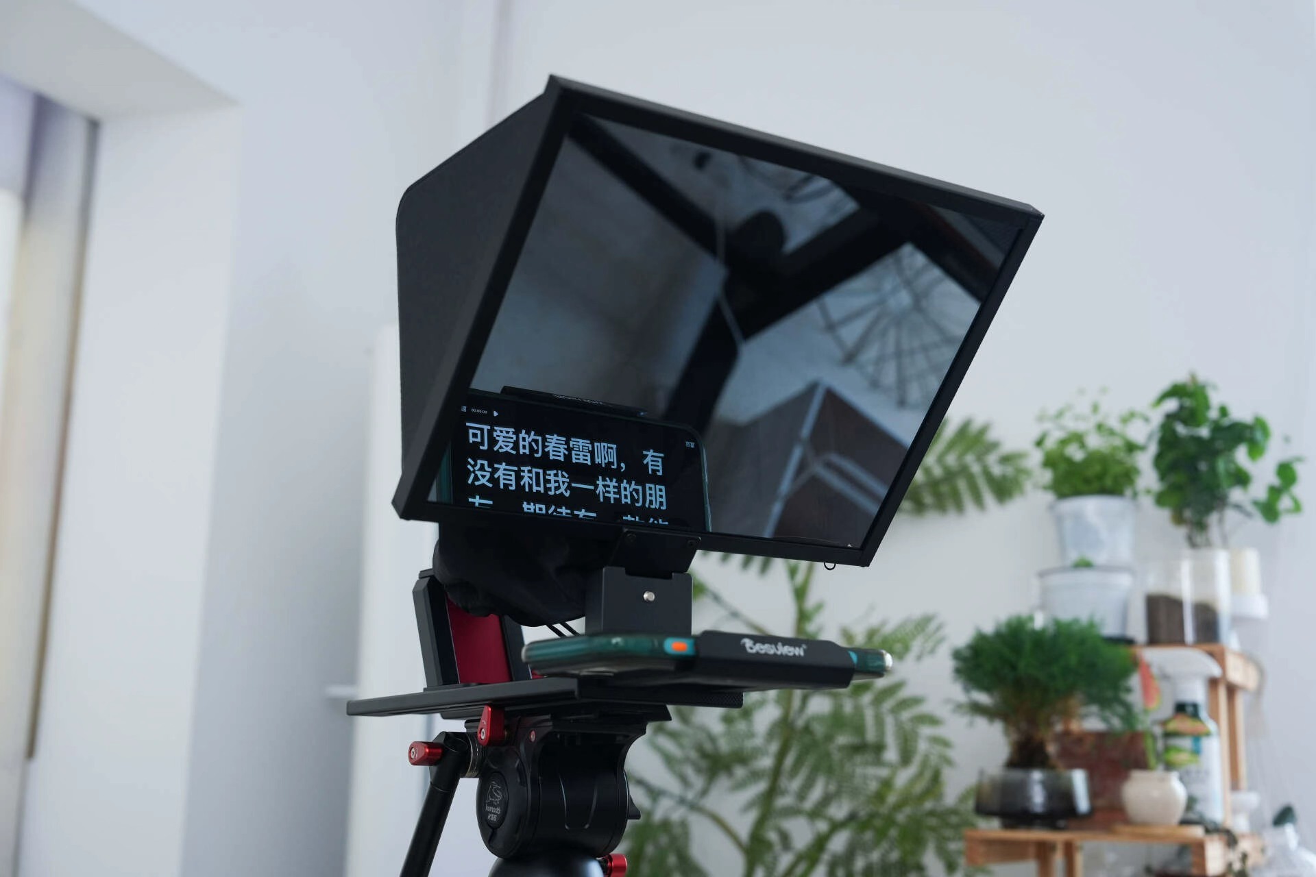 第一台是室内固定款，只能在直播间用，想换个场景拍视频就得拆半天。第二台屏幕倒是大