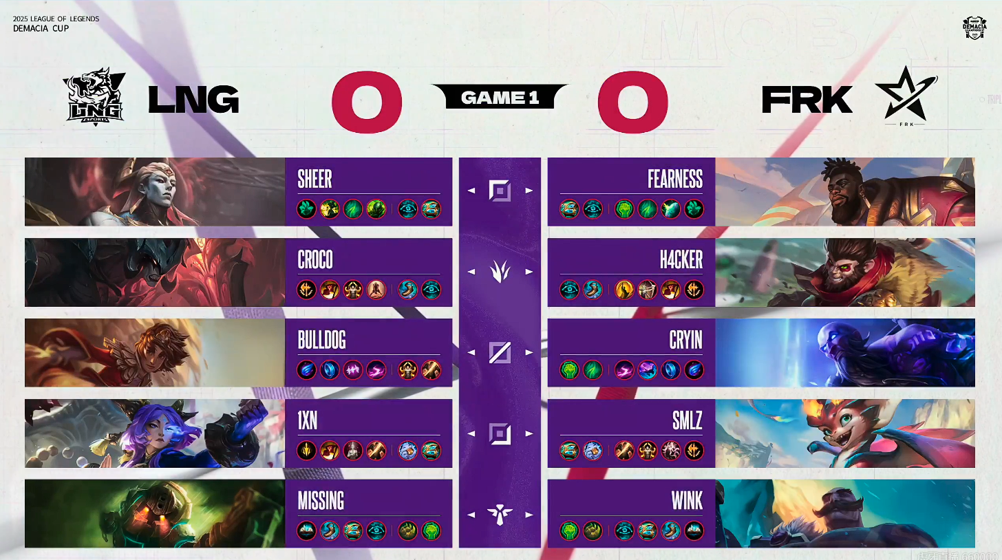 FRK 0-1 LNG：前期对线压力拉满，LNG轻松横扫FRX