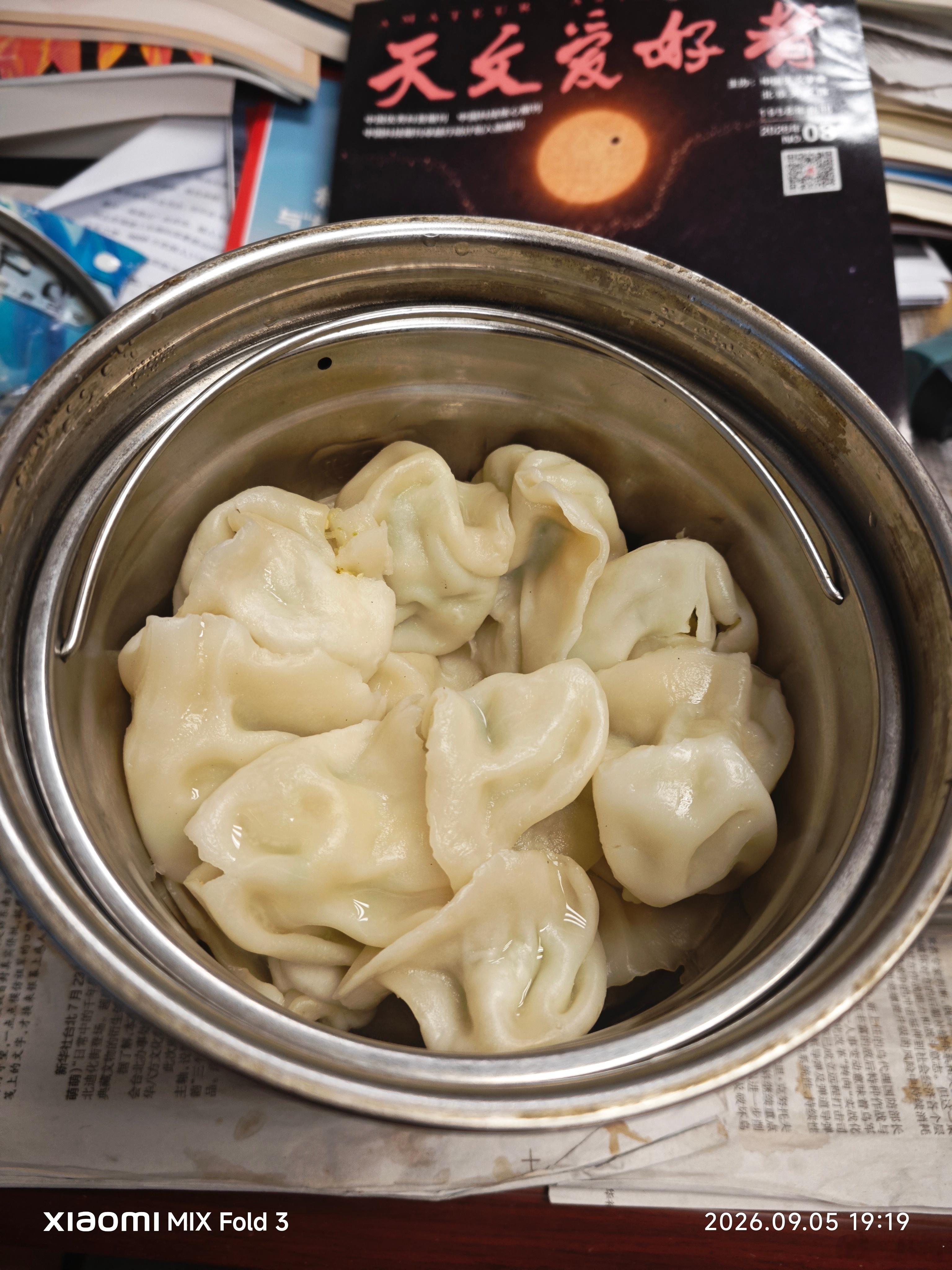 自热剩饺子。泥石流十一日。 ​​​