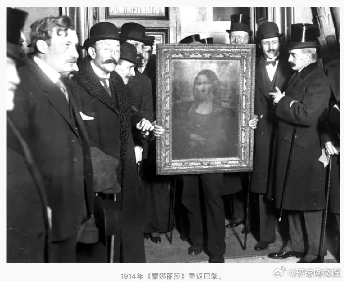 #蒙娜丽莎因从卢浮宫失窃走红#【1911年《蒙娜丽莎》被盗，万人“参观空墙”】英