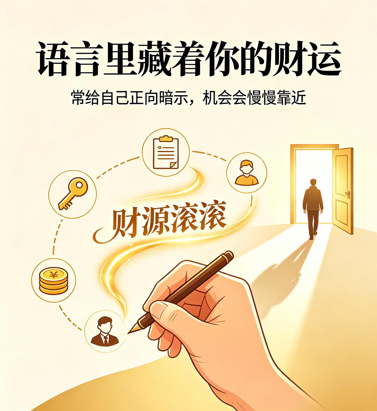 别小看自我暗示，[彩虹]
语言真能改变你的财运！
 
很多人总觉得嘴上许愿没用，