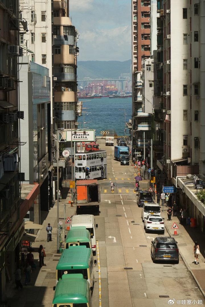 坚尼地城这个机位确实可以，有海景，能拍到游船、汽车、叮叮车，就是基本没法拍到它们