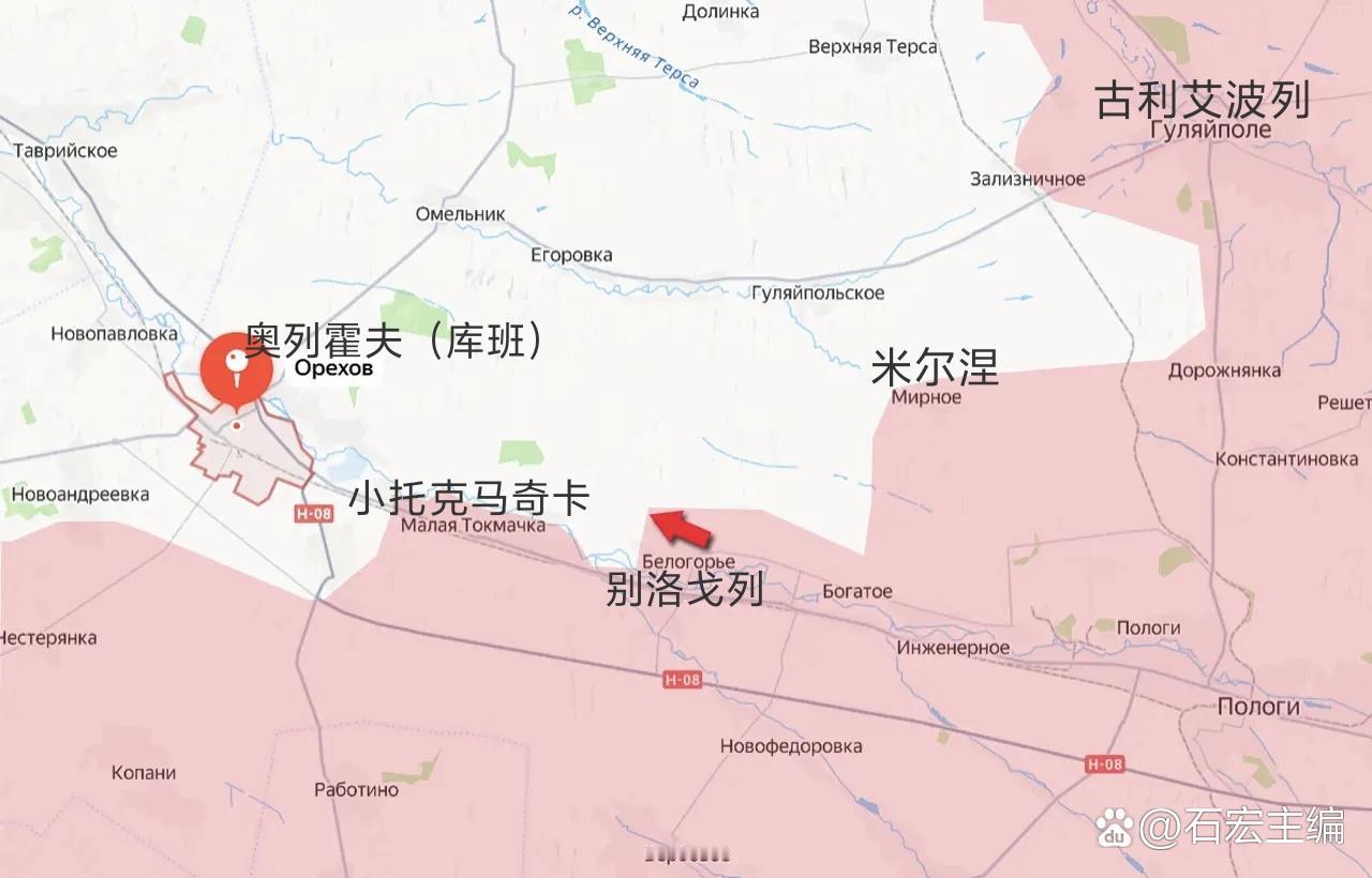 俄军第聂伯集群部队在奥列霍夫（库班）方向沿扎波罗热州孔卡河北岸推进，占领了位于奥