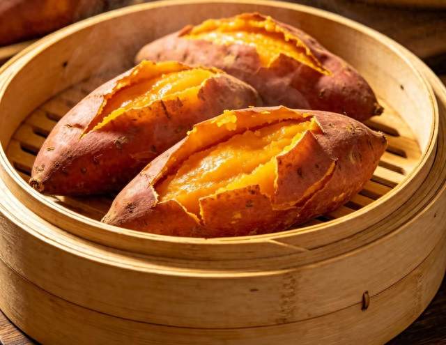 3道红薯入秋家常做法，蒸甜煮暖炸脆通便补钾控糖护血管靠谱吗？