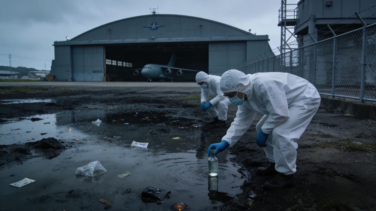 近日，日本航空自卫队宫崎县新田原基地曝出严重的水质污染问题，该基地内部及周边8处