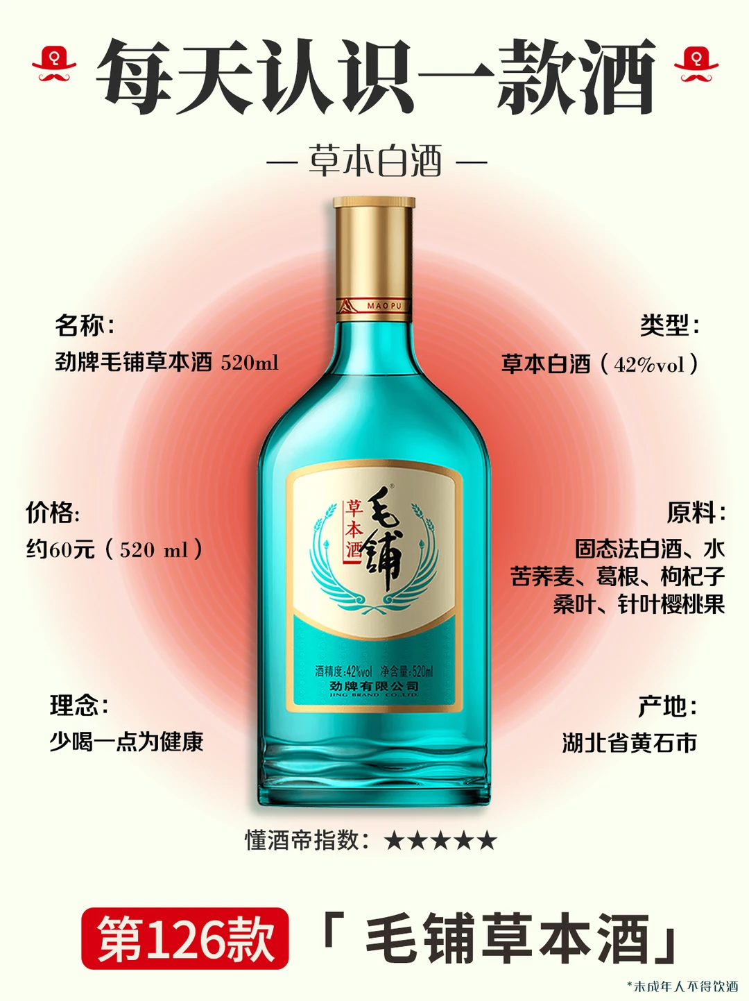 每天认识一款酒〡毛铺草本酒🍶轻松有来头