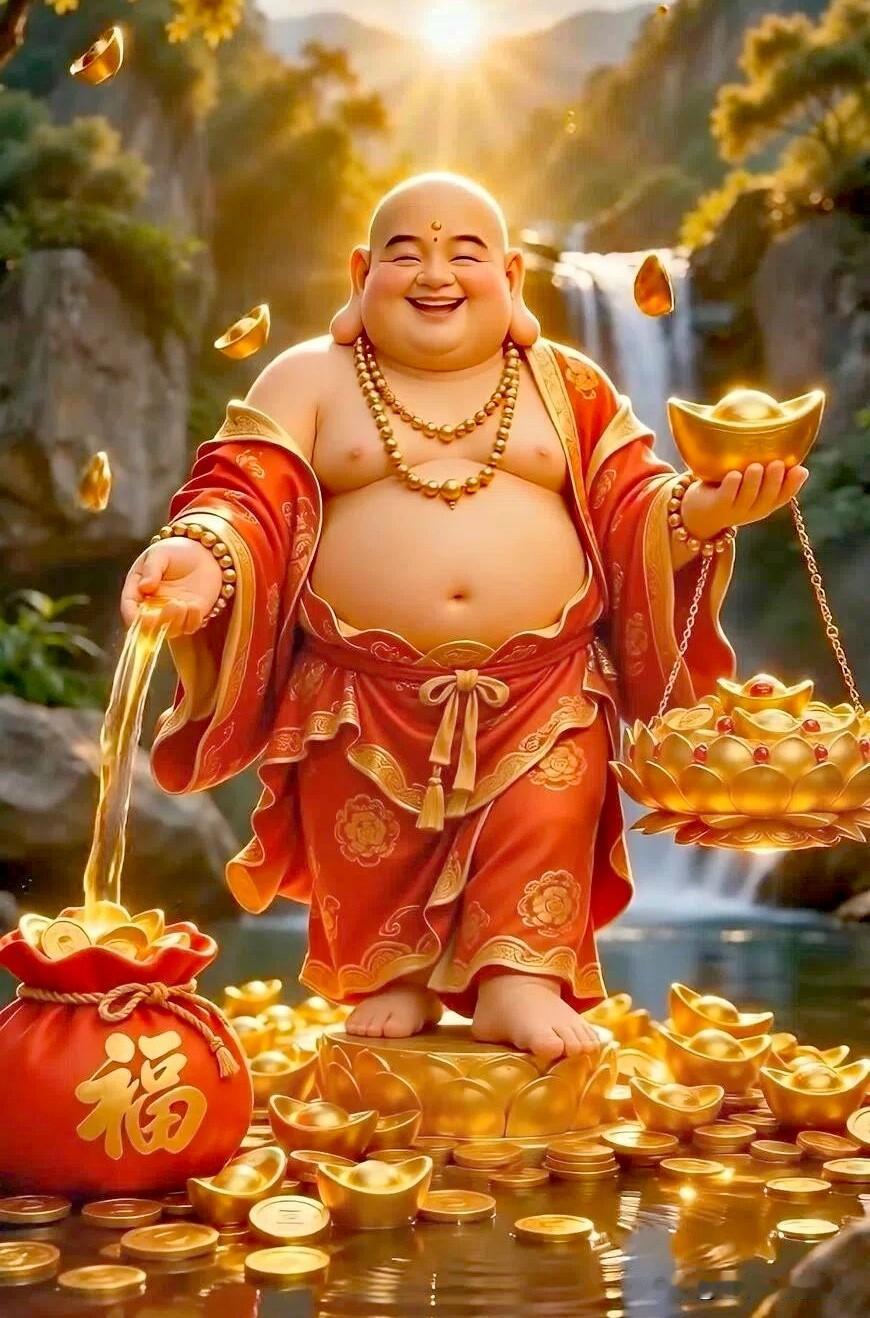 笑纳百财，福运自来