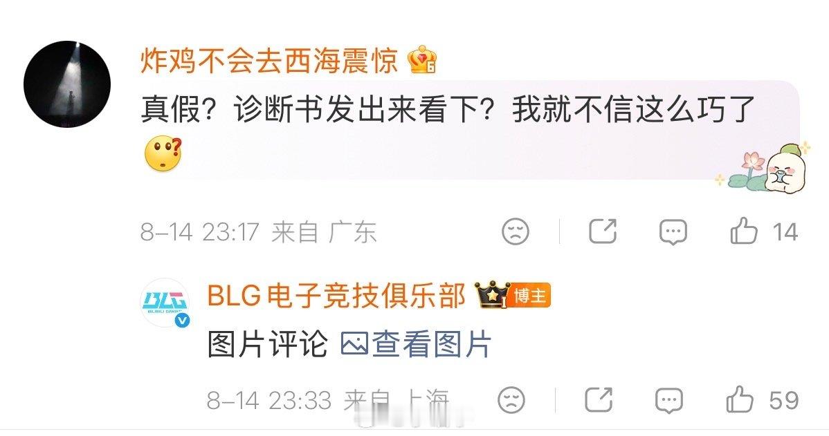 BLG回应评论区质疑有网友质疑wenbo受伤真假随后BLG俱乐部发wenbo受伤