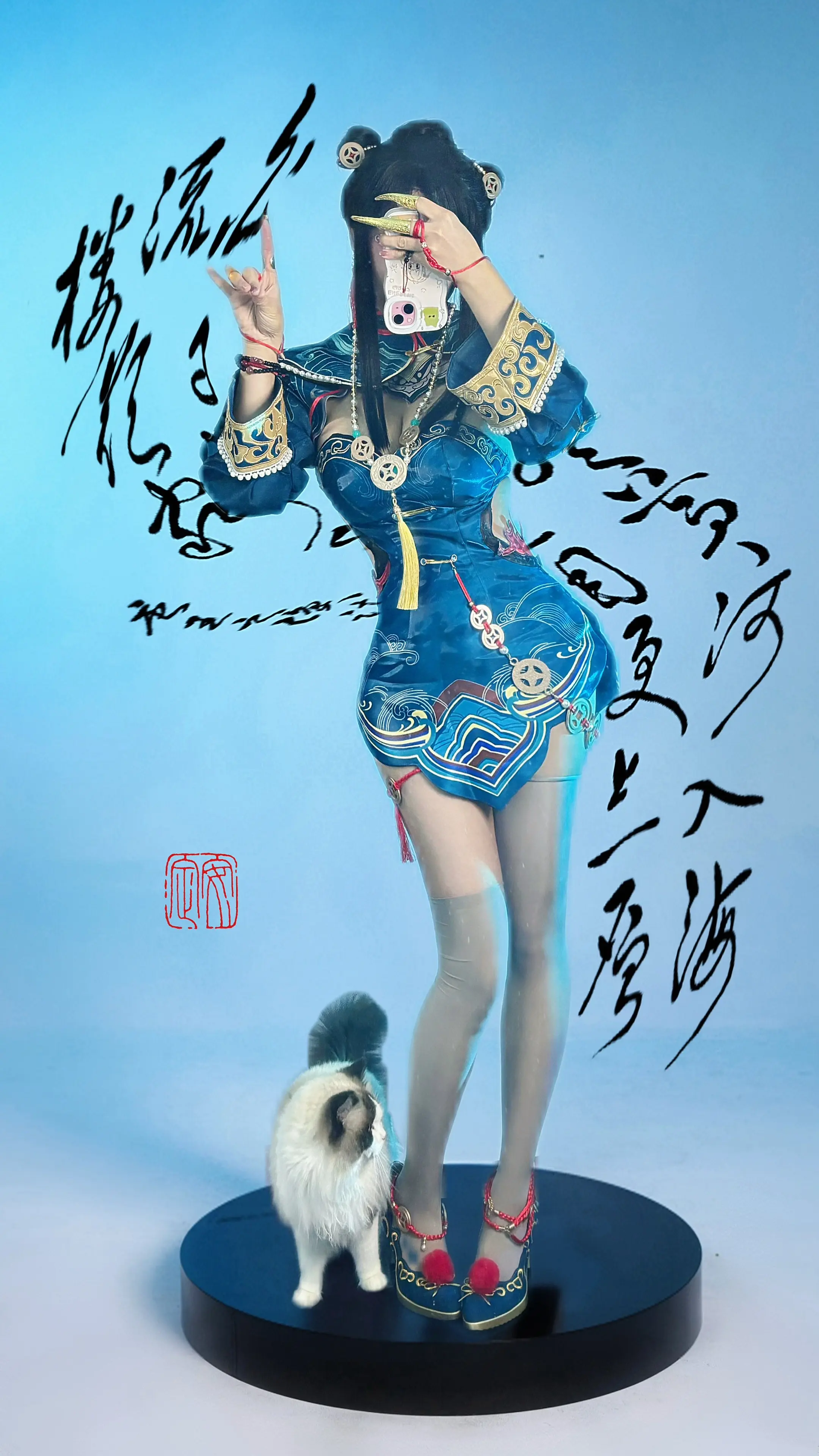 换了一种修图风格，那种手办台好看呀？