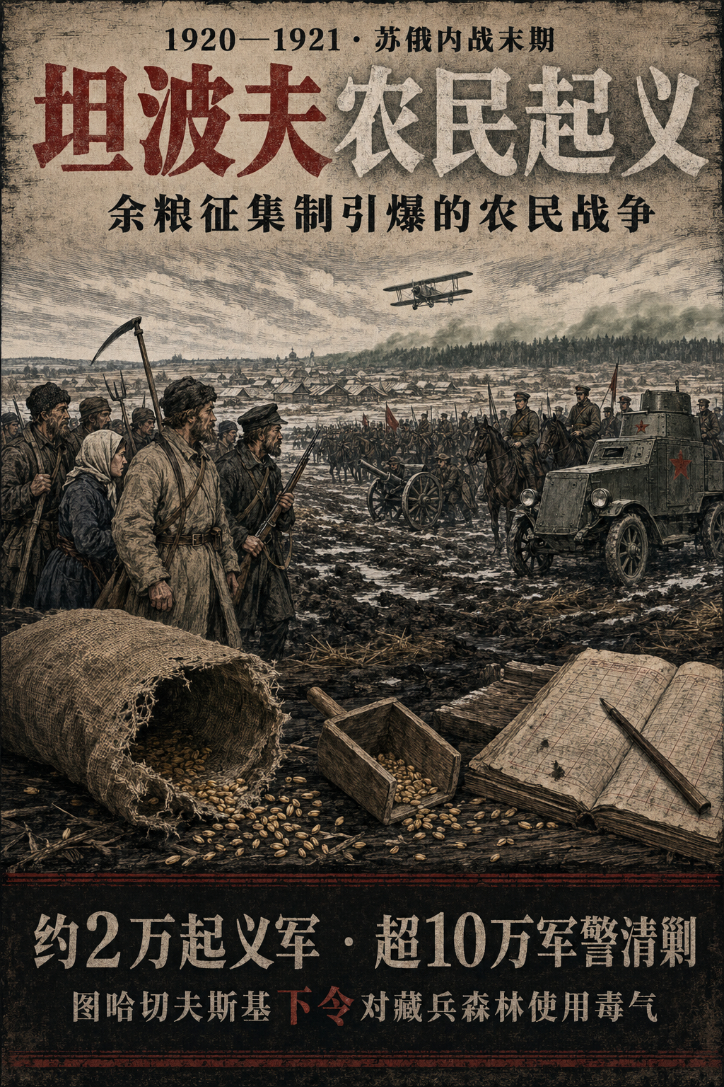 Claude讲述苏俄爆发的坦波夫农民起义。坦波夫起义（1920—1921年）是苏