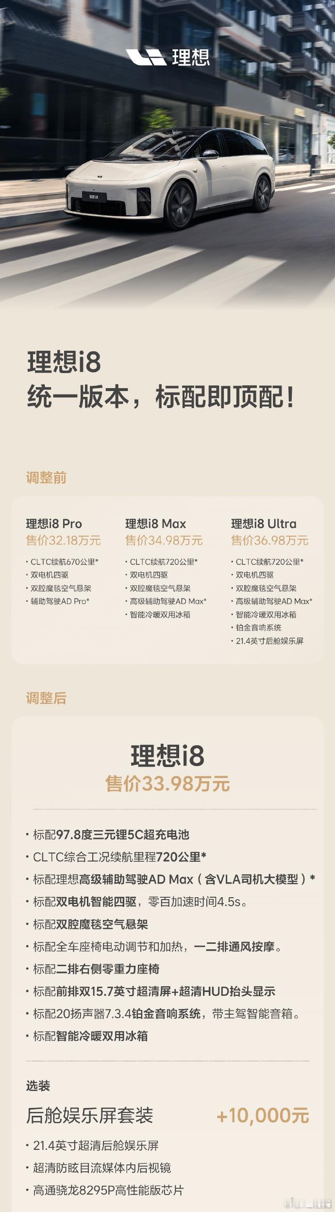 来了来了！理想i8售价和配置都有调整！标配就是顶配！ ​​​