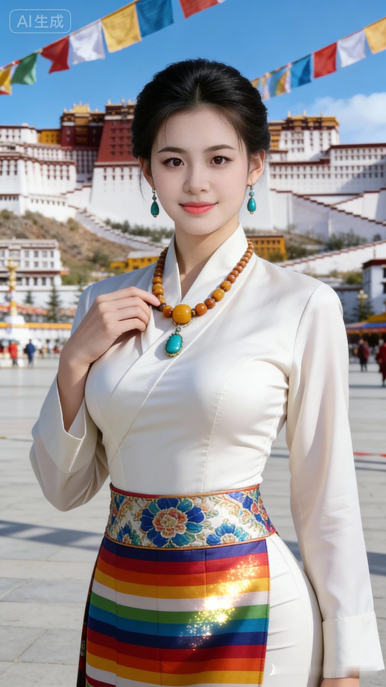 在布达拉宫前，感受藏式风情🙏🏼✨