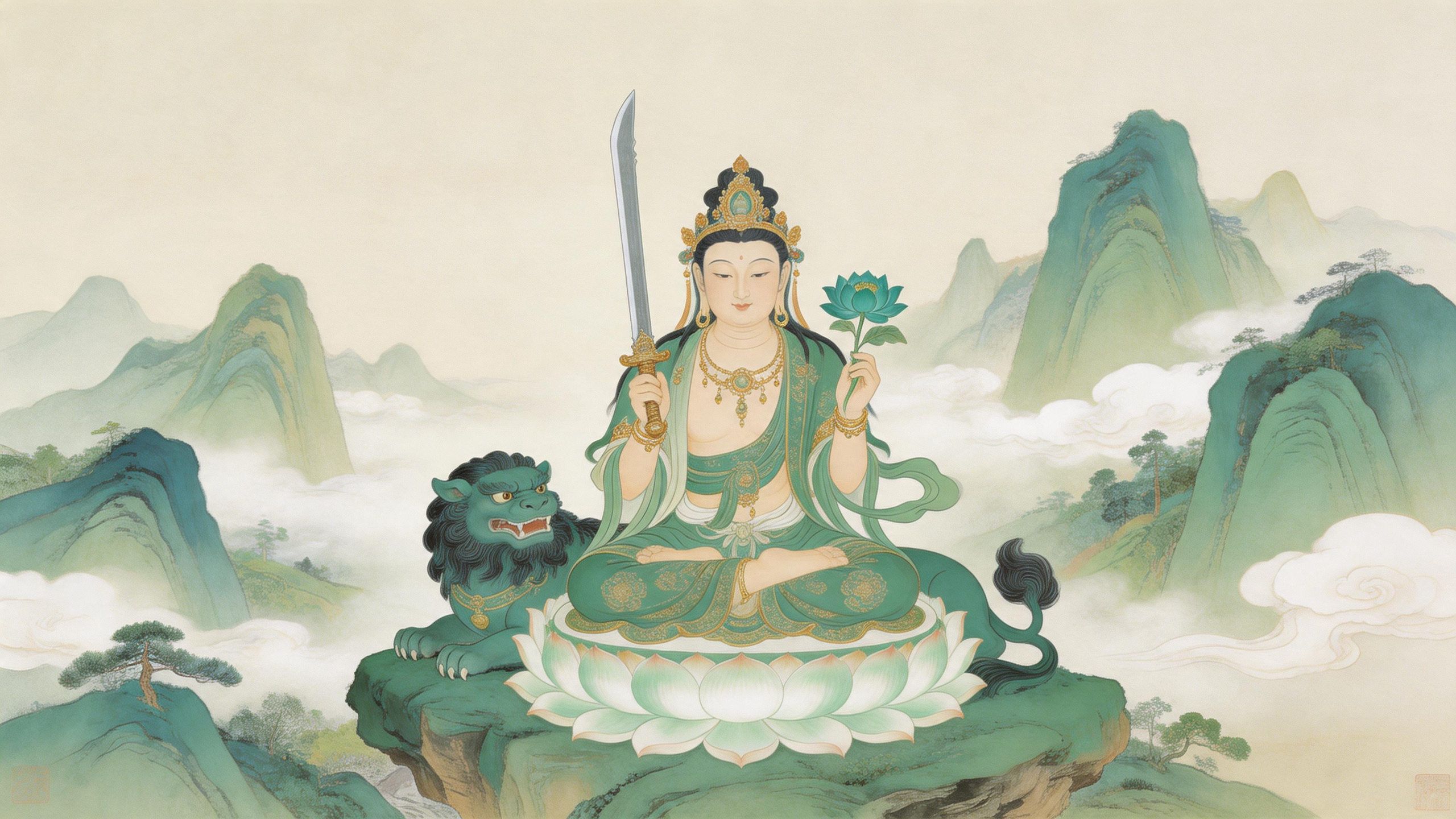 感念文殊恩典，好运接踵而来，万事皆吉 