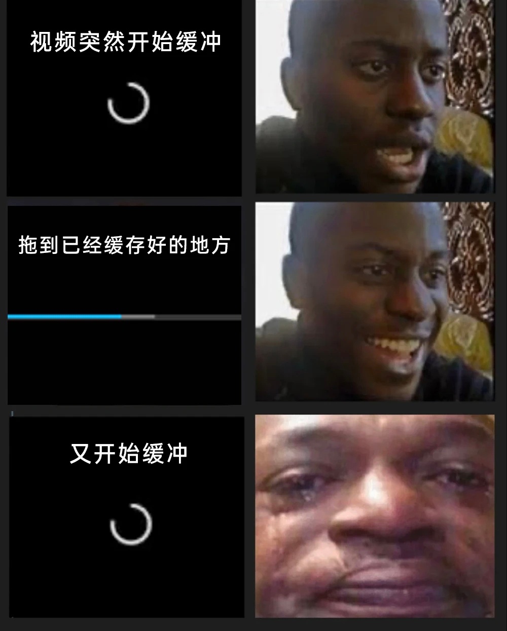 把进度拖到后面的前一瞬间视频突然开始播放了，当你后悔莫及把进度拖回去之后，它又开