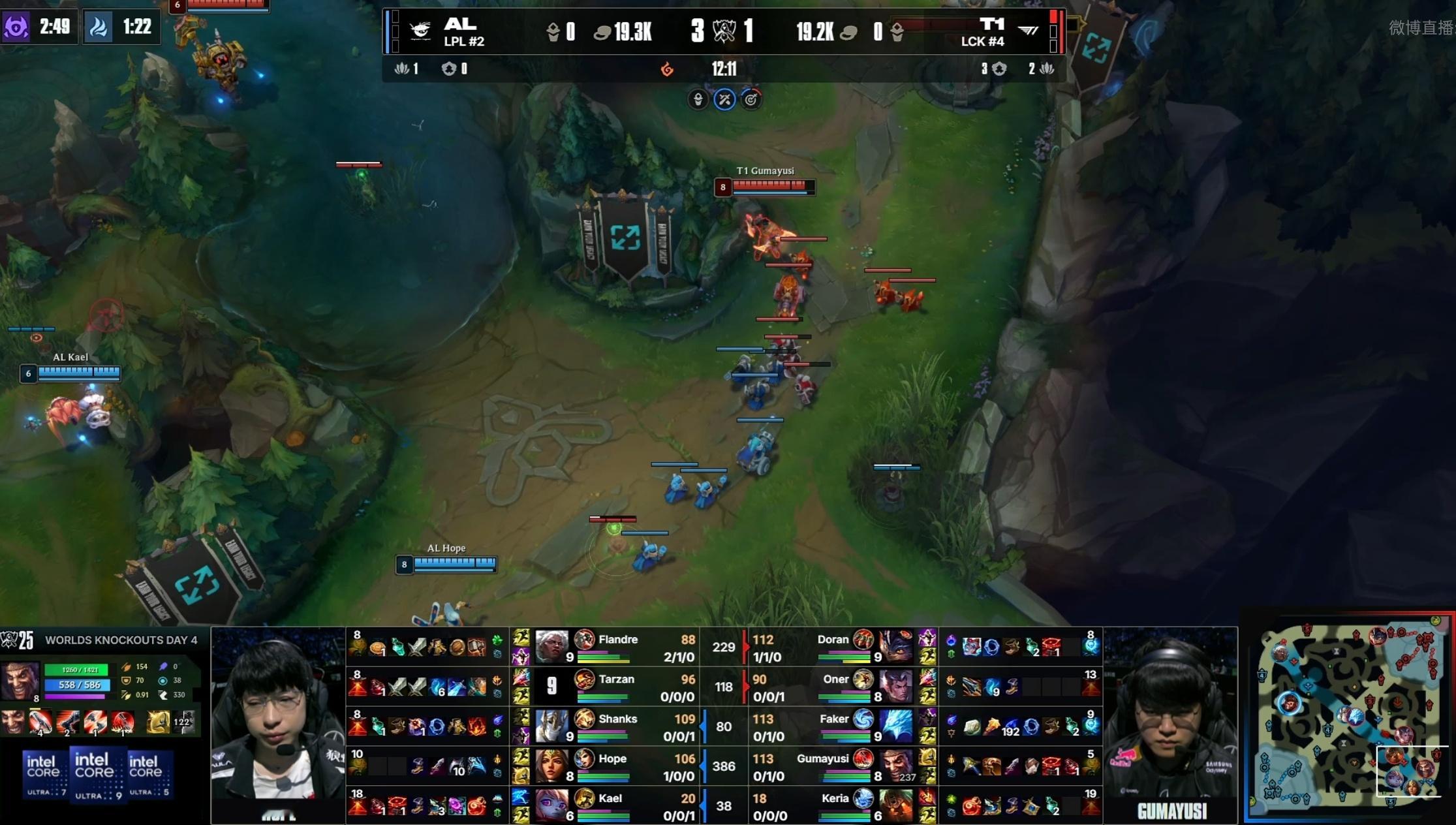 AL对战T1 一觉醒来都开第二把了，昨儿预测 TES 赢结果真中了，今天我觉得 