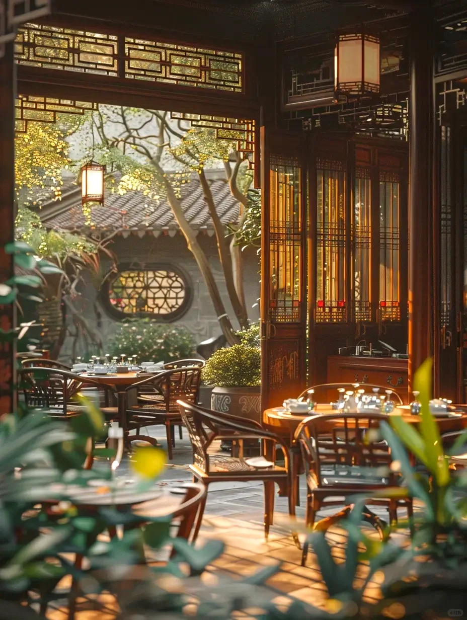 带院子的中餐厅！古色古香的氛围真的很宝藏