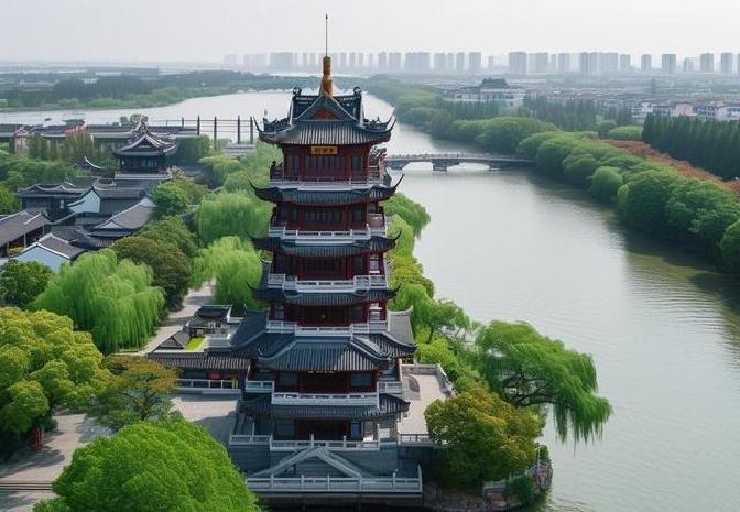 靖江这小城，藏在长江边上，低调得像个老朋友，风一刮就露了真性情。开车过江阴大桥或