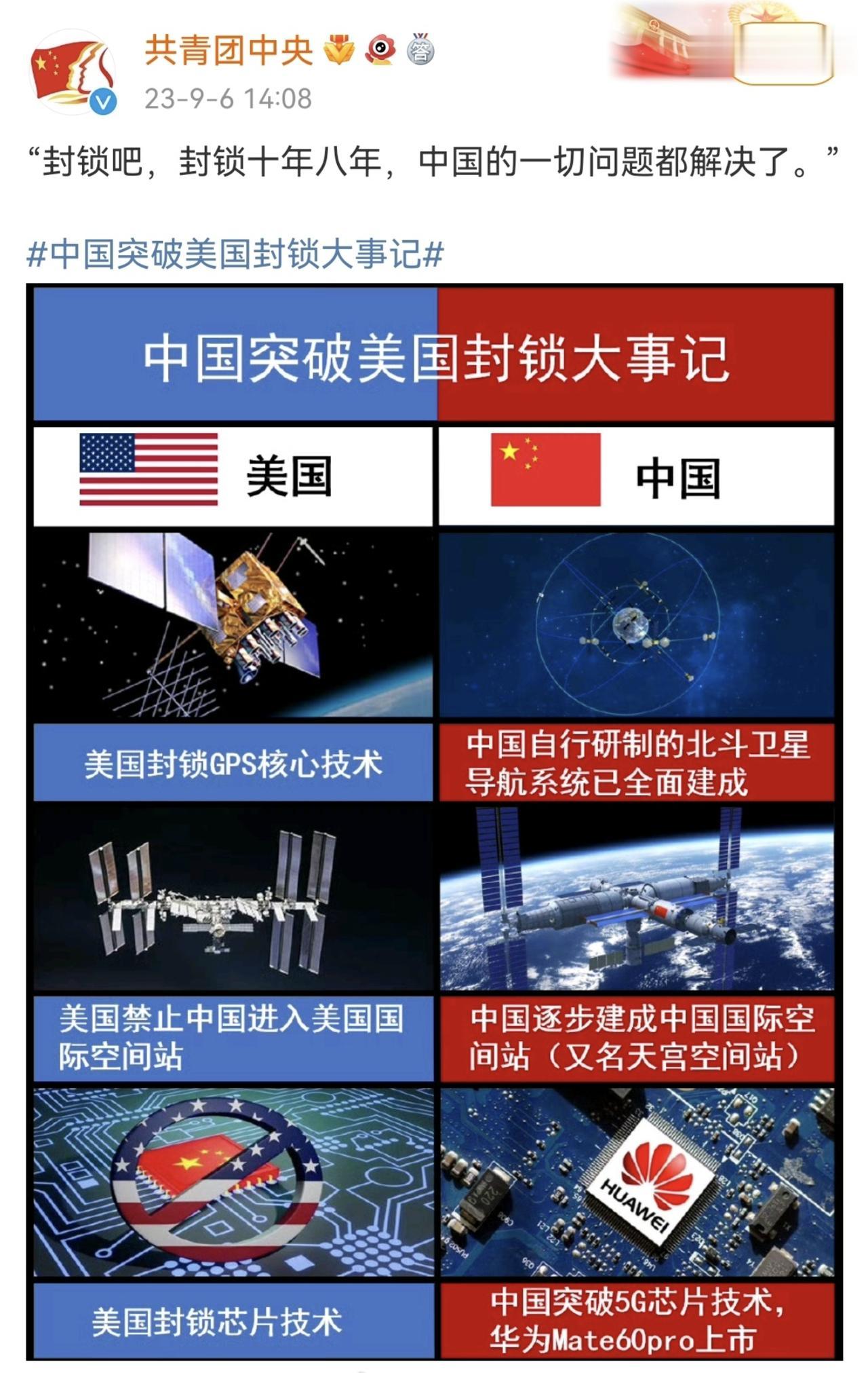 什么叫排面！共青团中央都发文狂赞华为，这不比那些博主、大V发文吹捧新机有说服力多