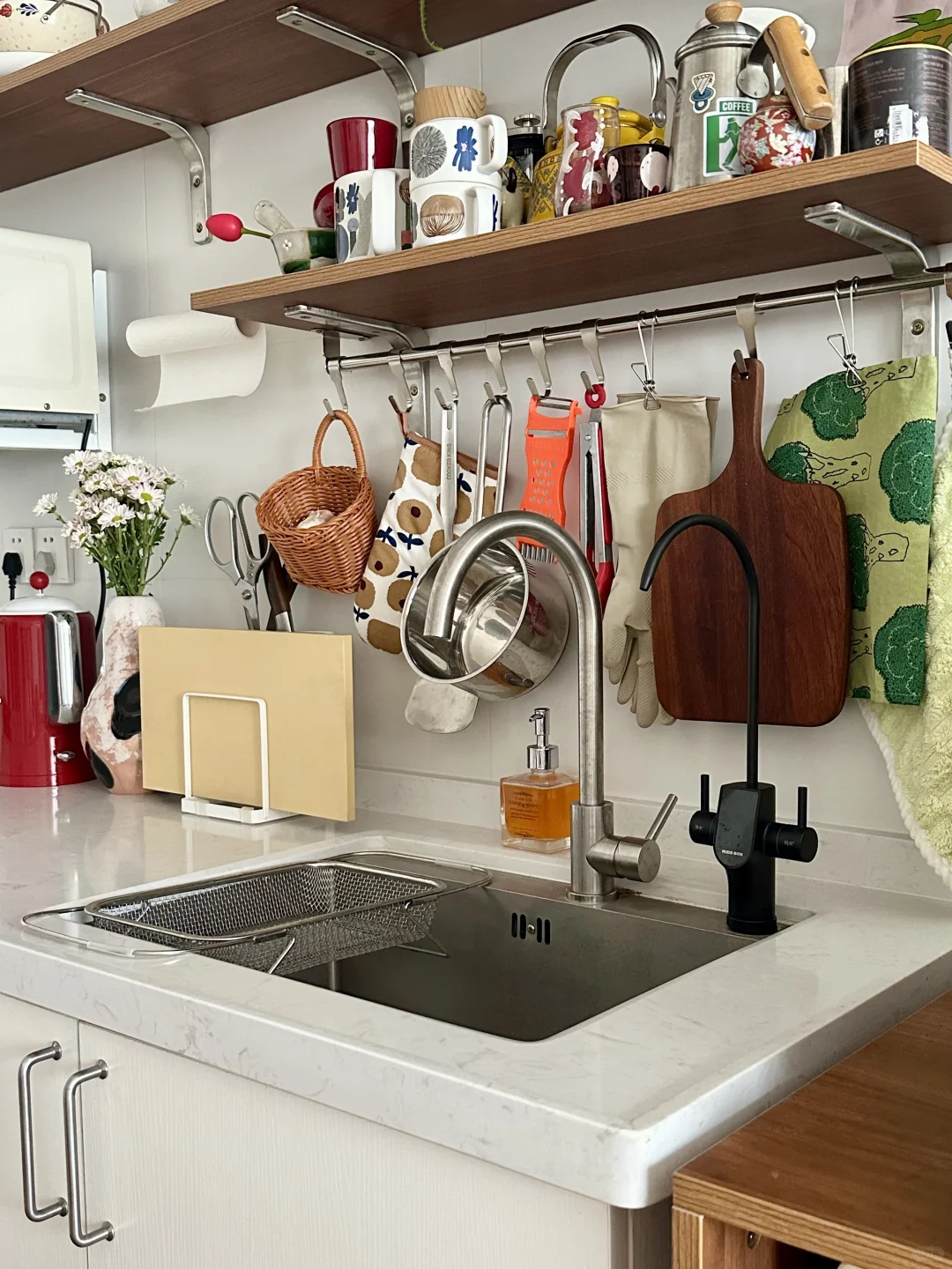 一个人住的开放式厨房，怎么方便怎么来🍳