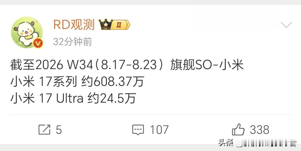 小米17ultra停留下24w左右是不是很久了？