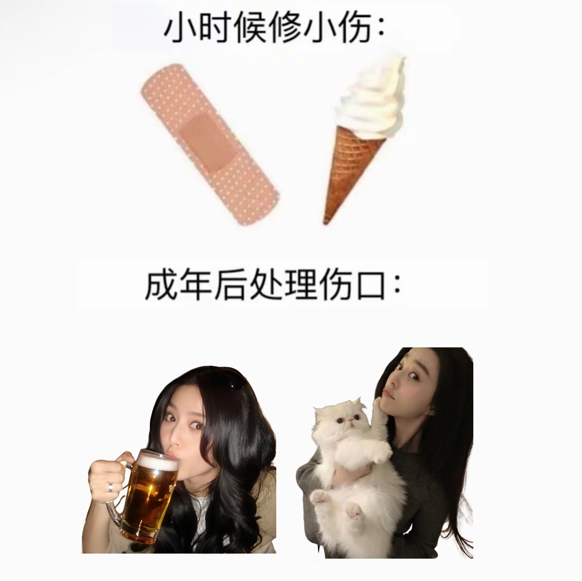金锁 该用户发布了12张范冰冰梗图 