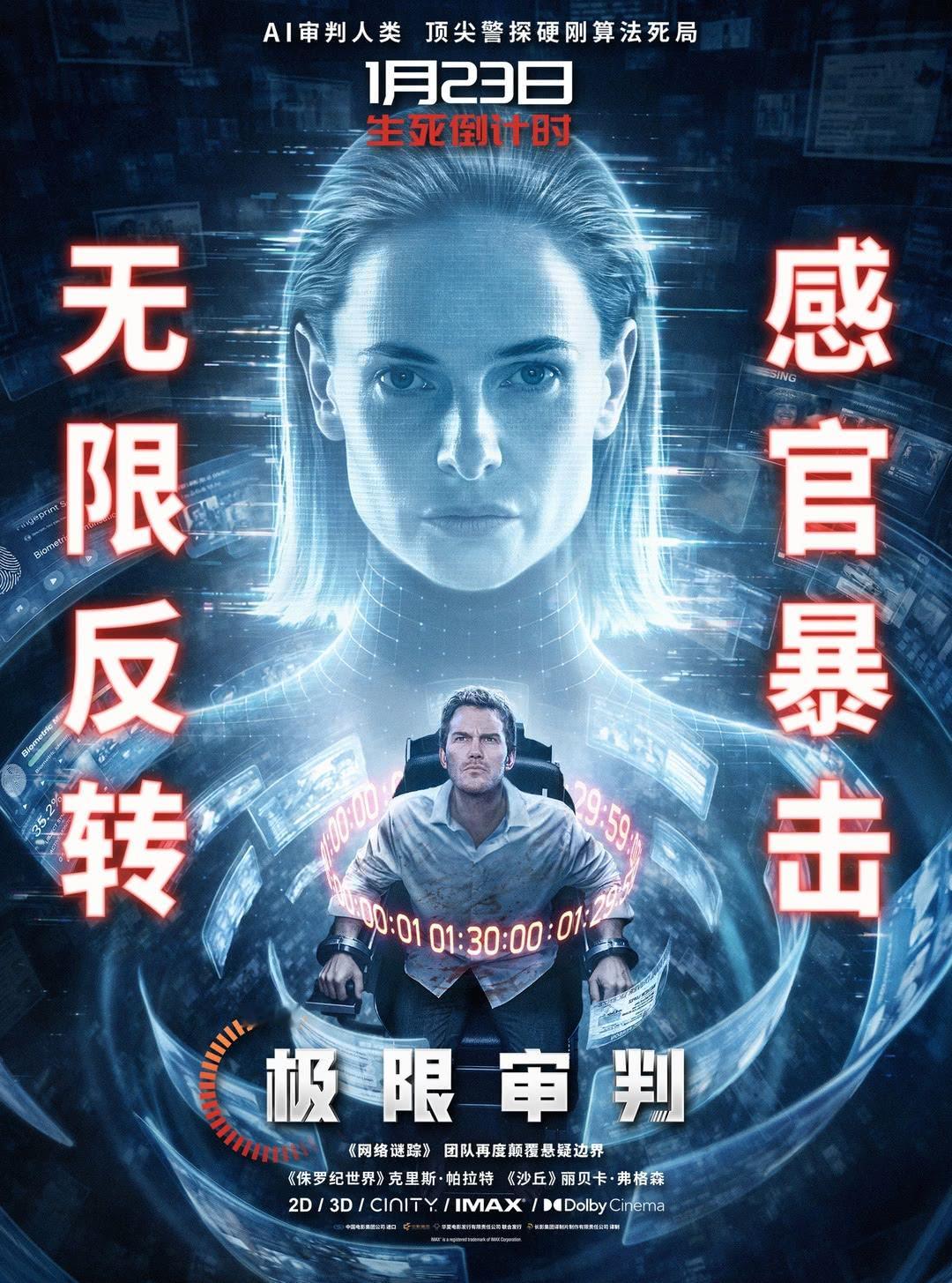 【4K提醒】本周即将上映的极限审判 2D版本为4K拷贝，3D版本为2K拷贝，可以