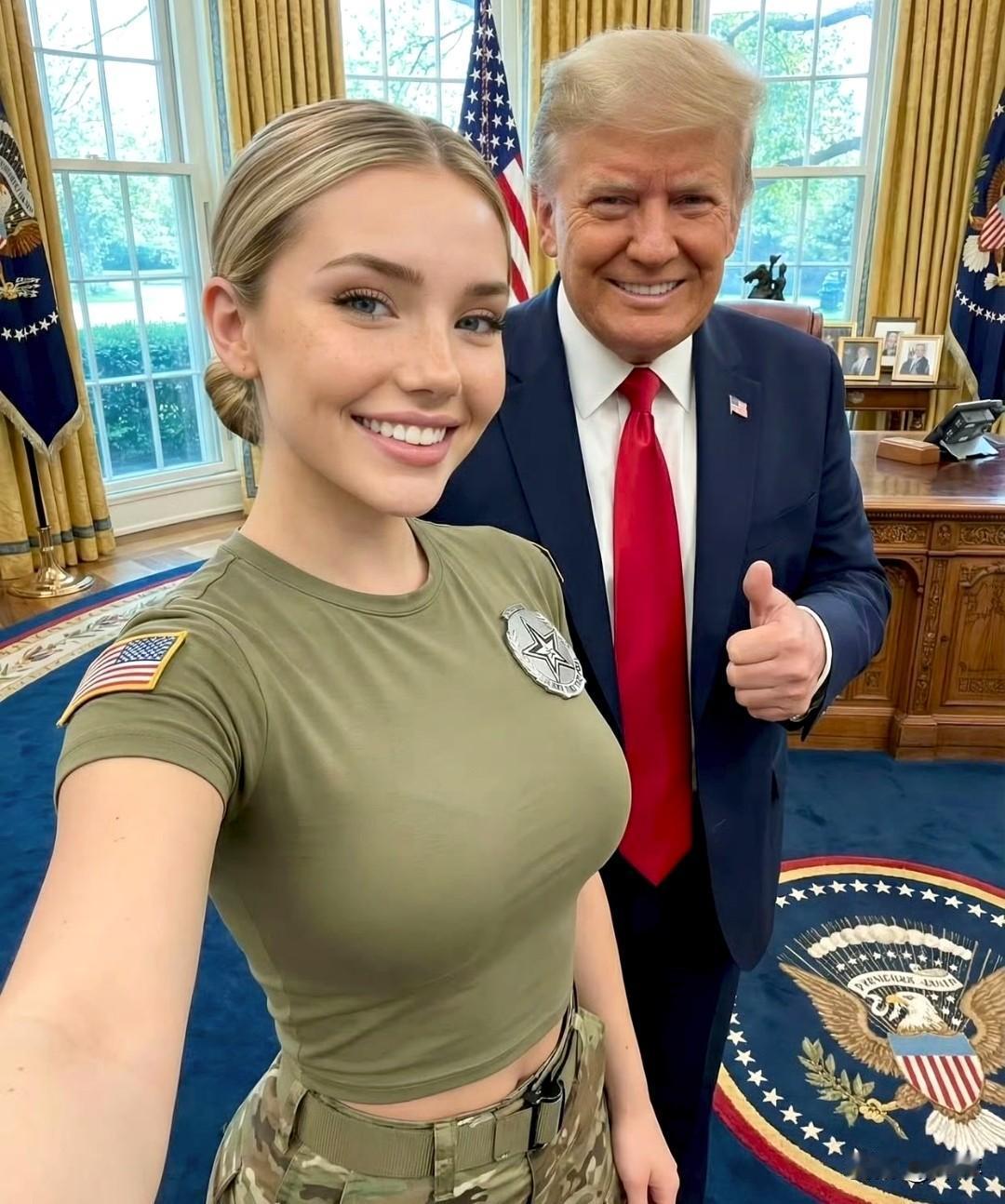 特朗普很喜欢扎红色的领带。