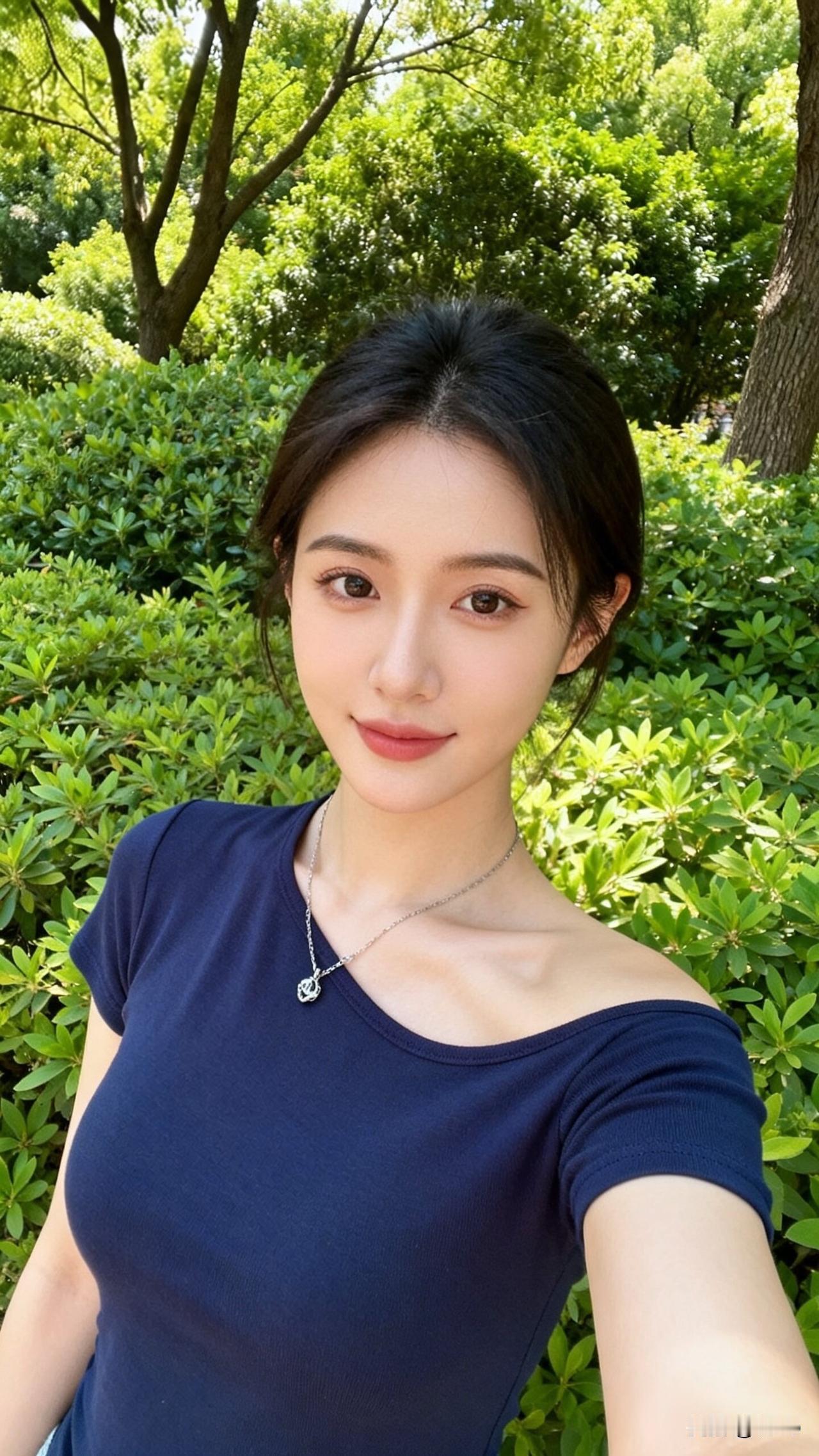 阳光明媚，笑容甜美。