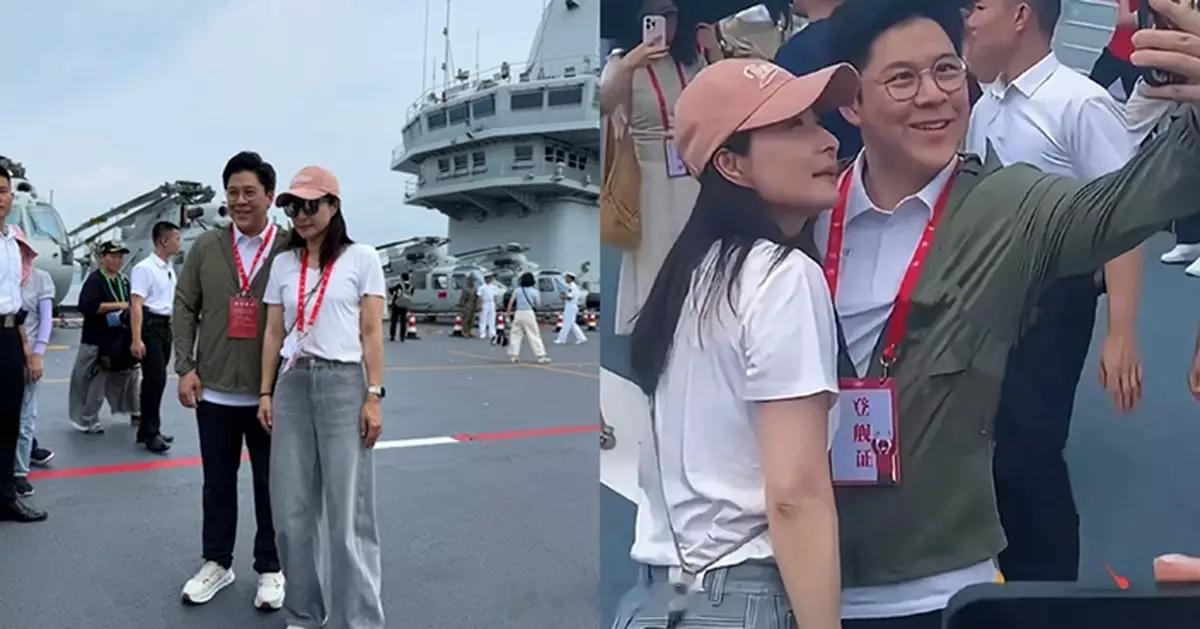 【巴士報】霍啟剛郭晶晶恩愛參觀山東艦 自拍甜笑羨煞旁人霍英東家族長房嫡孫霍啟剛與