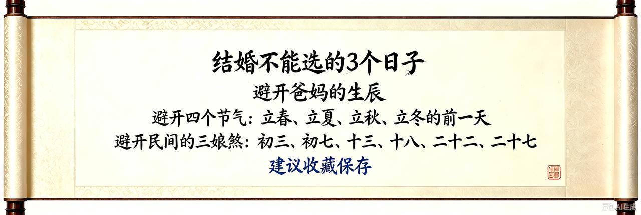 原来结婚有这么多禁忌
幸亏还没结婚