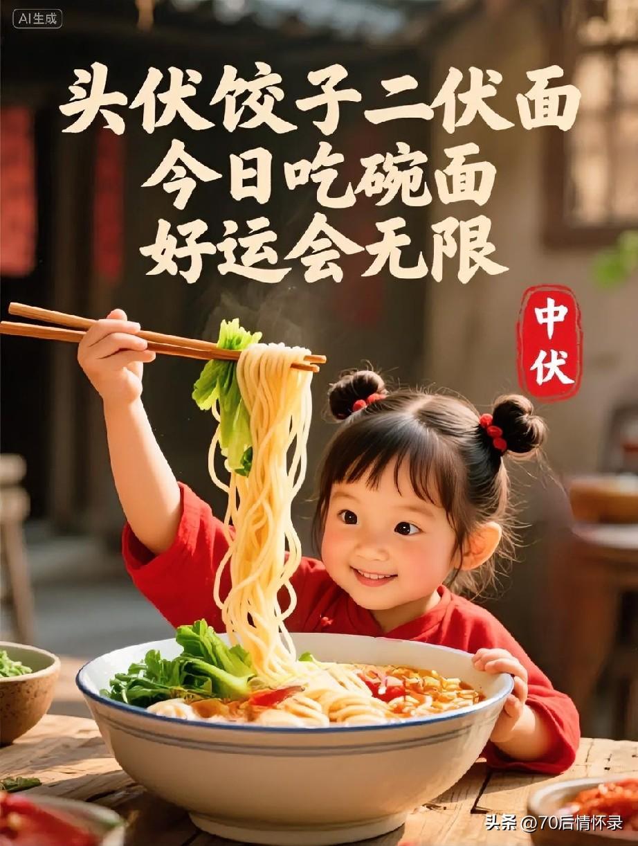 民俗有言“头伏饺子二伏面”，流传千载的伏日食俗，藏着顺应天时的养生智慧。

中伏