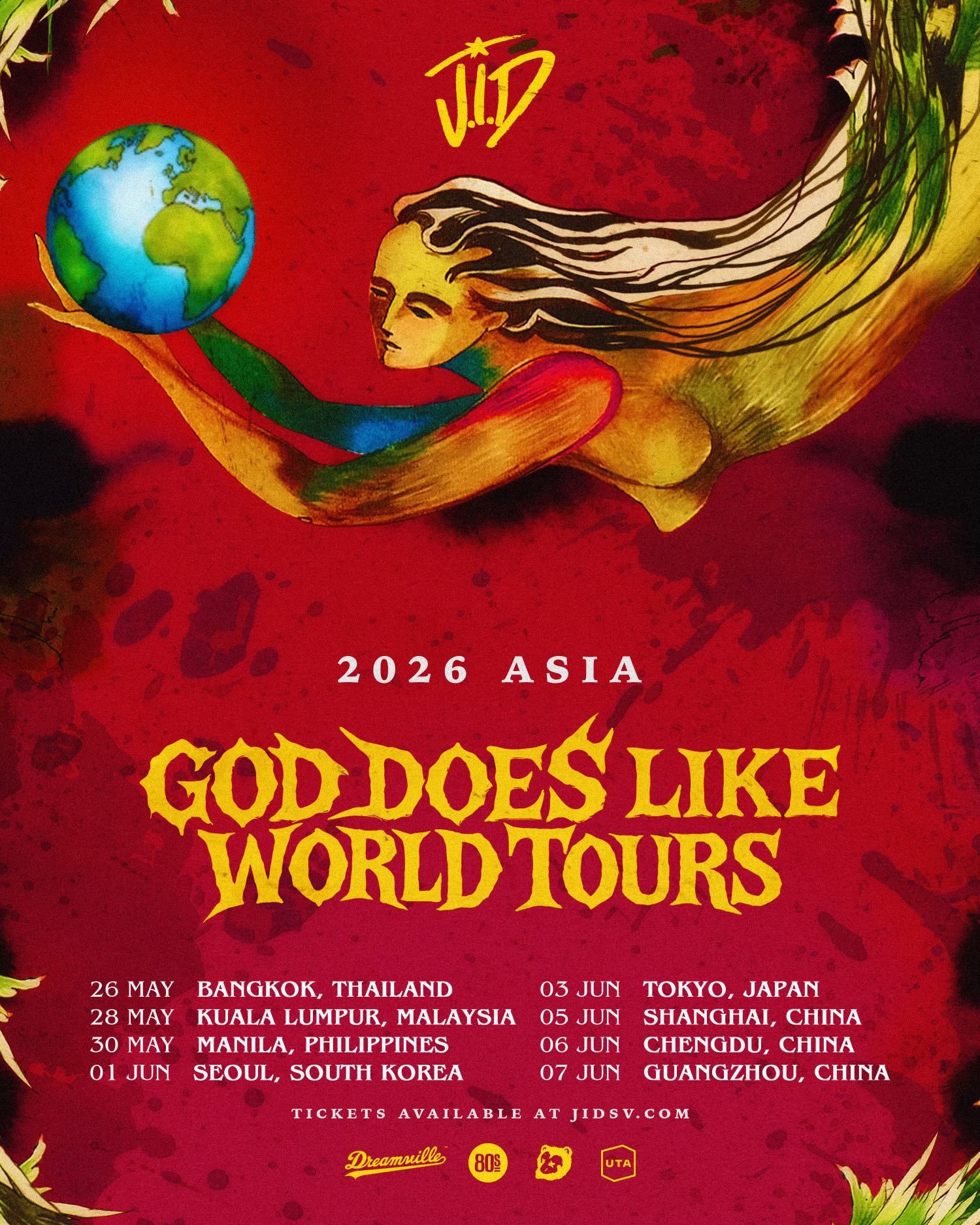JID 2026 亚洲巡演「God Does Like World Tours」