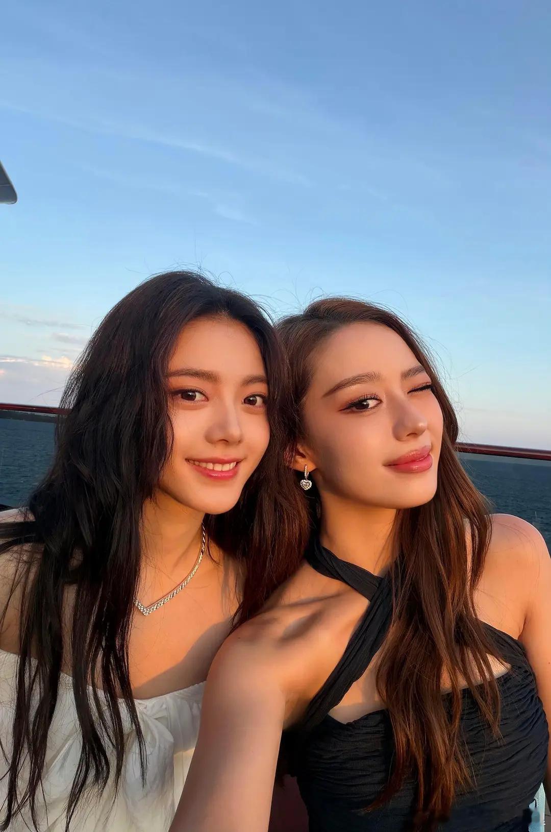 赵今麦和和郎朗老婆吉娜合照，两位浓颜美女你更吃谁的颜？ 