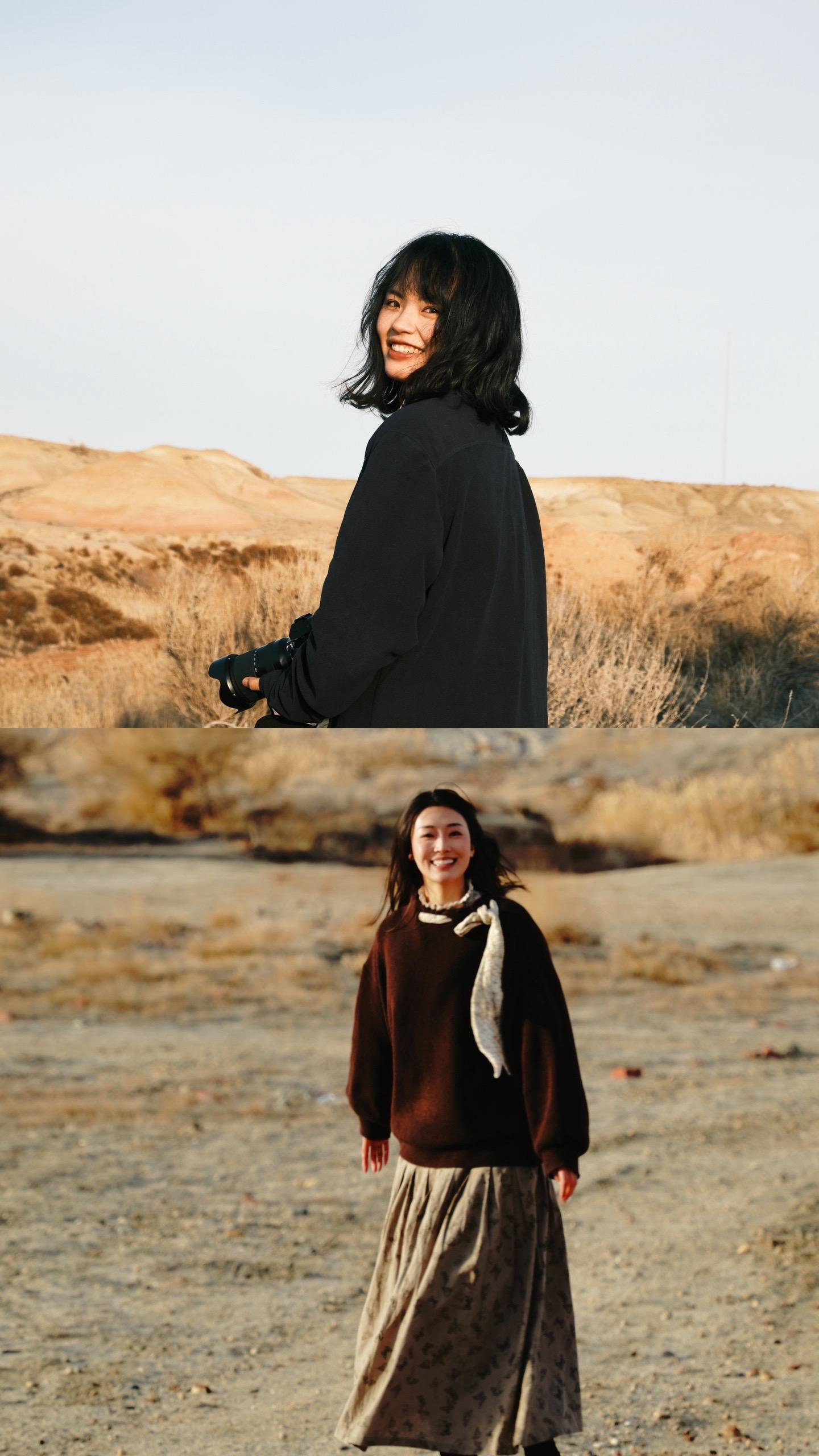 女摄影师和她镜头下的女主角。很巧的是我们的生日相连，她从南京为我带来生...