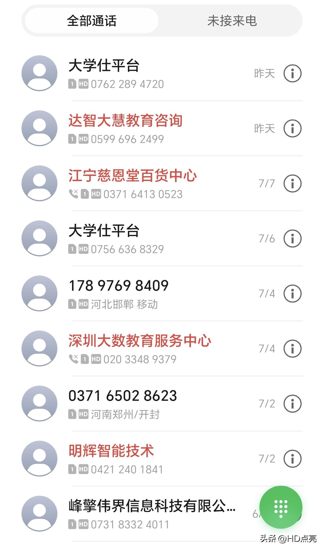 本周内接到20个既陌生又熟悉的网络平台的骚扰电话，一口气全部拉黑并清空。

这些