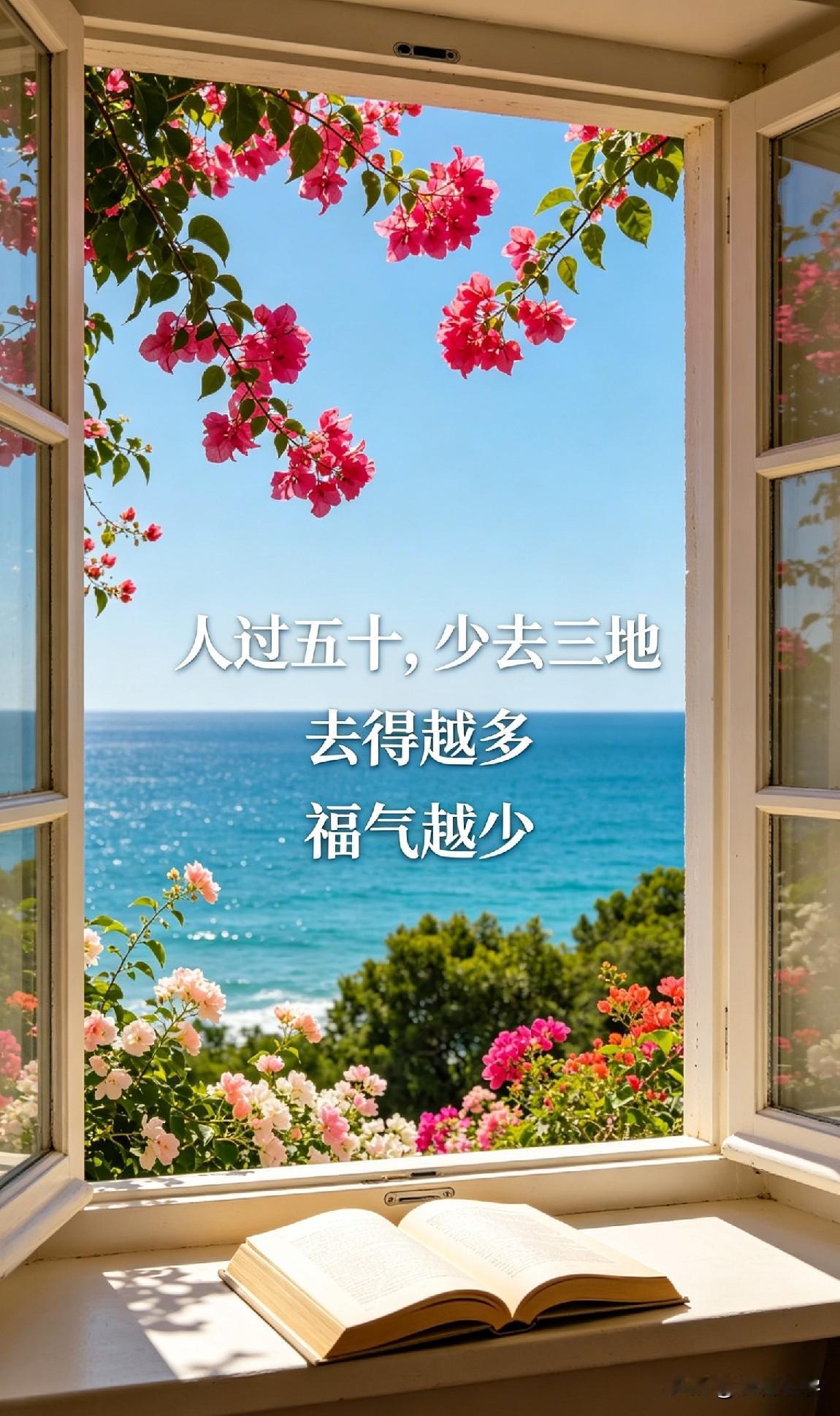 “人过五十，少去三地”，去得越多，福气越少。

《菜根谭》有言：“处世不必邀功，
