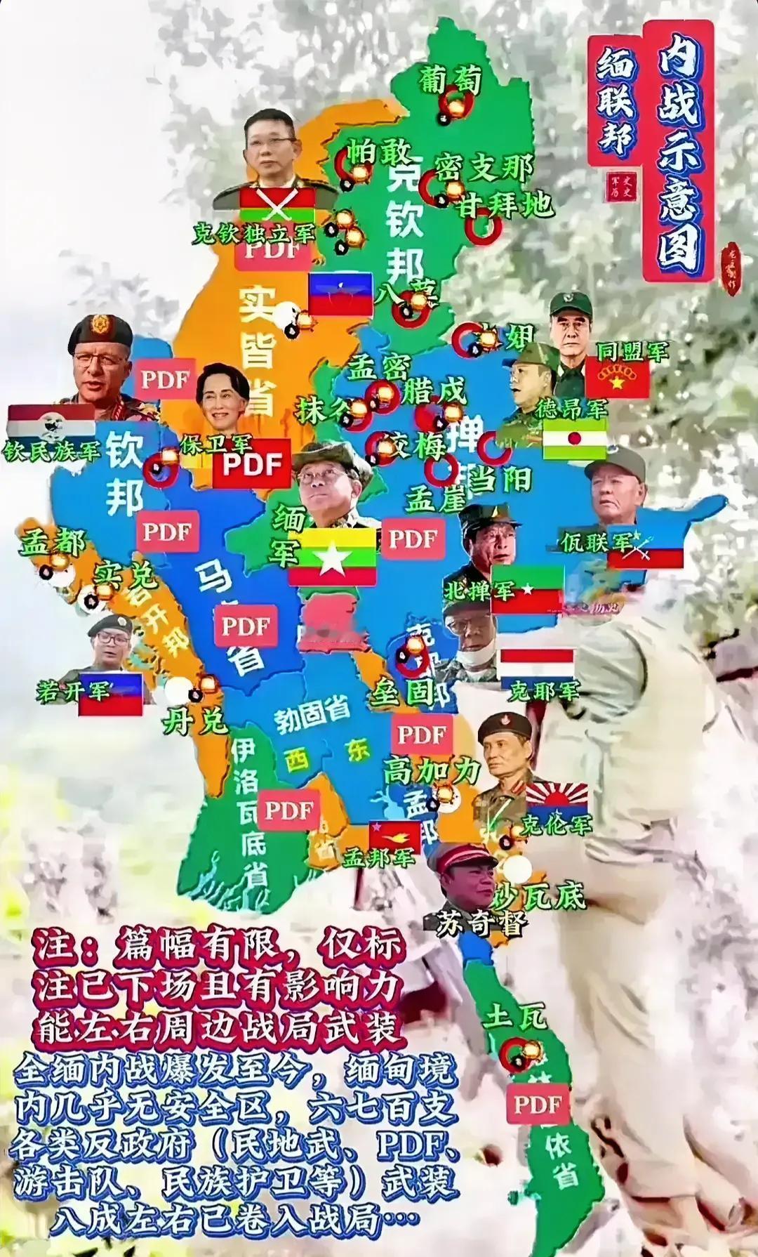 《最新缅甸状况：乱世风云再起，战国时代悄然降临？》

1. 风云变幻，缅甸步入战